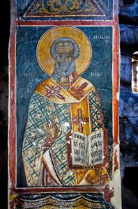 Affresco nella Chiesa di Santa Maria di Blachernae, Castello di Berati, Albania da Unknown